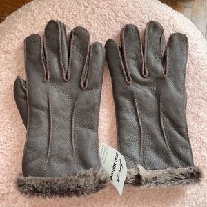 Gorgeous handmade chocolate sheepskin/fur gloves